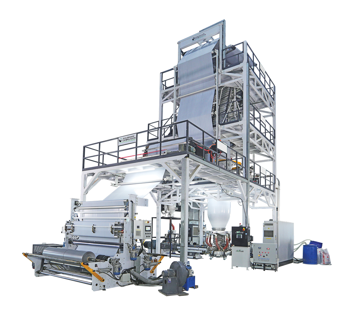 Three Layer Co-Extrusion Blown Film Machine